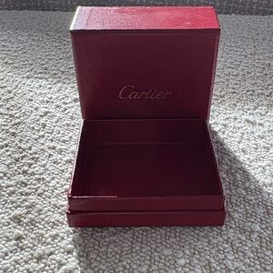 Cartier Red Jewelry Box with Gold Logo